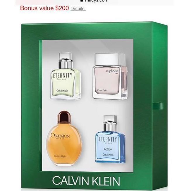 Set 4 Chai  Nước Hoa Mini Calvin Klein Men 15ml