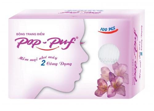 BÔNG TẨY TRANG PUP PUF 100 MIẾNG COMBO 6 HỘP